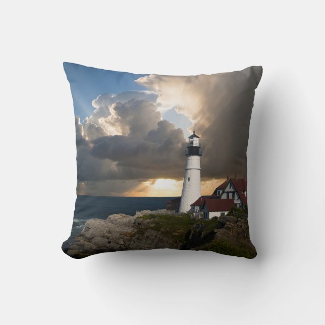 Vackra fyr och Sunset Pillow Kudde (Framsida)