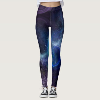 vackra galaxylegeringar från mönster leggings