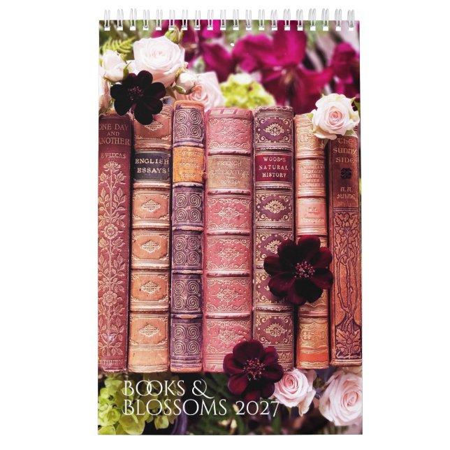 Vackra Gamla Böcker & Blommor - Bokälskare 2027 Kalender (Omslag)