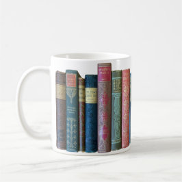 Vackra gamla vintagen bokar, bok kaffemugg