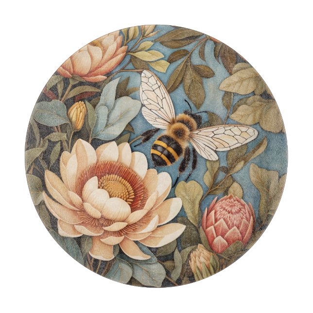Vackra Garden Bee med proteblommor (Framsidan)