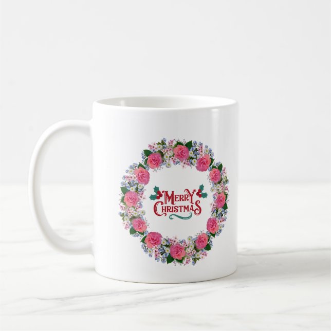 Vackra glada jul-muggar  kaffemugg (Vänster)