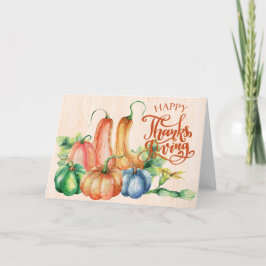 Vackra Gourds & Pumpkins Glad tack till alla Kort