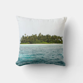 Vackra Grönten Island i havet Kudde