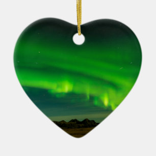 Vackra Grönten Island norra ljus Julgransprydnad Keramik