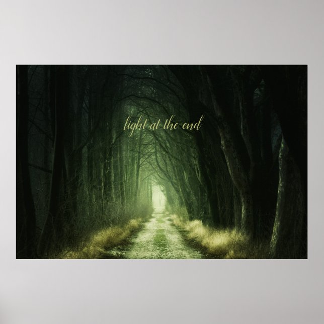 Vackra Gröntens Mörk Forest Poster (Framsidan)
