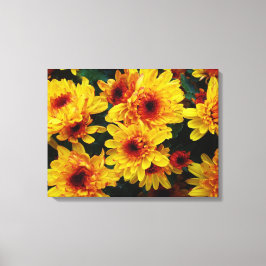 Vackra gula blommor bakgrund canvas