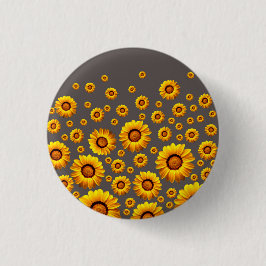 Vackra gula blommor på grå bakgrund  knapp
