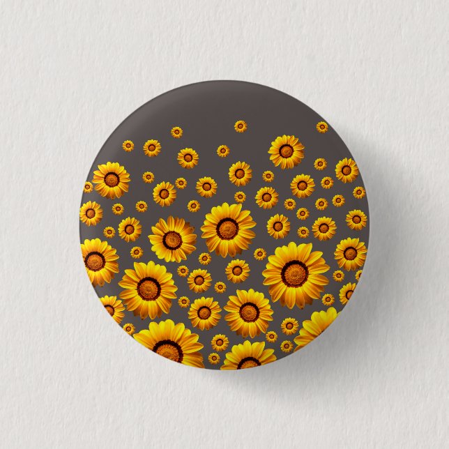 Vackra gula blommor på grå bakgrund  knapp (Framsida)