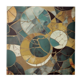 Vackra guld grönt-plattor kakelplatta