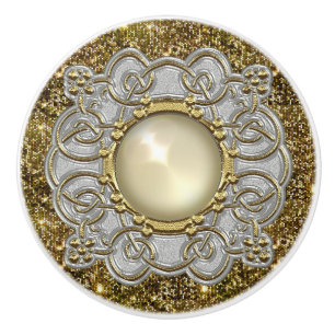 Vackra Guld och Silver med Pearl Jude Design Knopp
