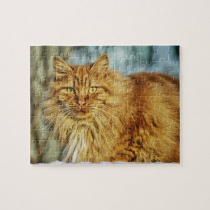 Vackra Gulten Cat Jigszle Puzzle Pussel