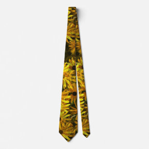 Vackra Gulten Sunblommor Neck Tie Slips