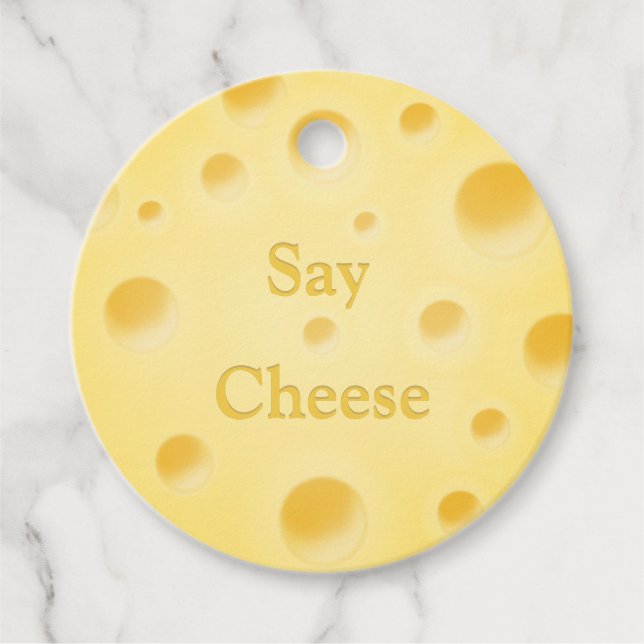 Vackra Gulter för Blek Ost Segment Anpassningsbar  Gåvor Etiketter (Framsida)