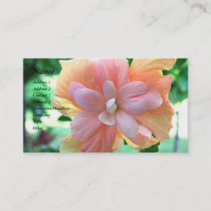 Vackra Gulter, Orange och Rosa Hibiscus Flower Visitkort