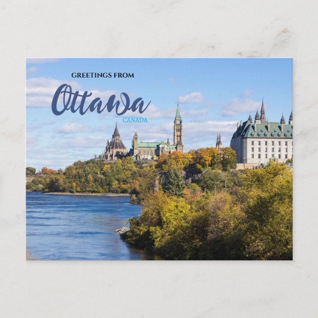 Vackra hälsningar från Ottawa Kanada vykort (Framsida)
