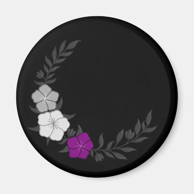 Vackra halvmånen av subtle ASexbollar Magnet (Framsidan)