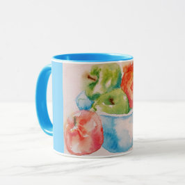 Vackra handdukar av Red Apples Watercolor Mugg