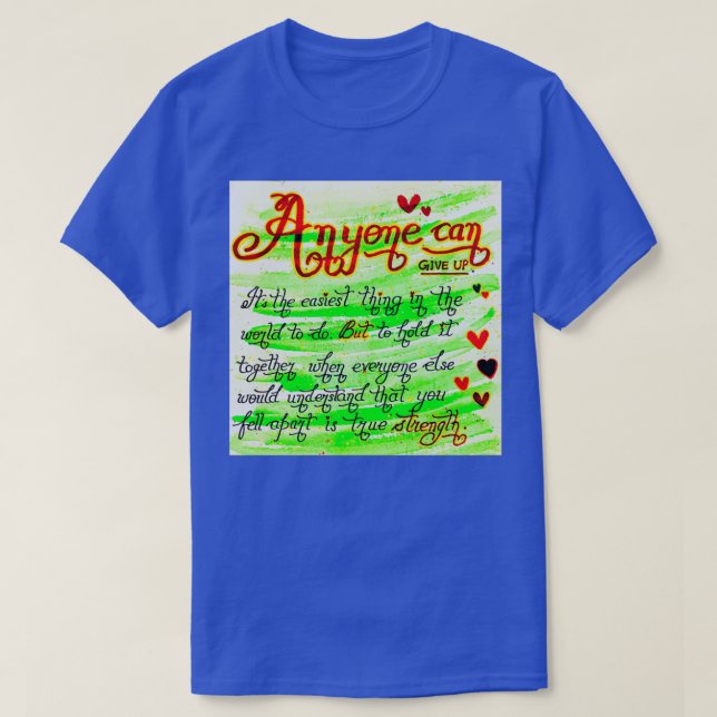 Vackra handskrivna citattecken t shirt (Design framsida)