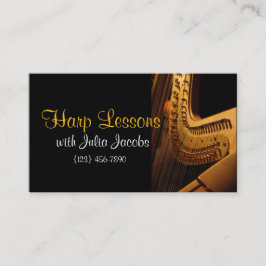 Vackra Harp Lessons Music Affärskort Visitkort