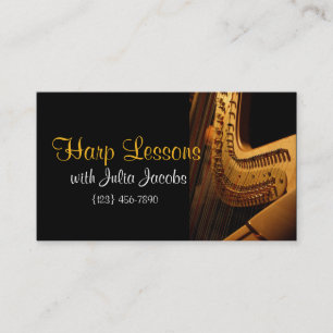 Vackra Harp Lessons Music Affärskort Visitkort