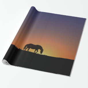 Vackra häst i sydvästra Sunrise-presentsätet Presentpapper