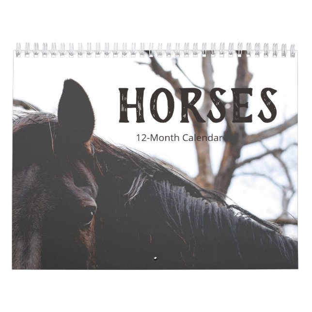 Vackra hästar, 12 månaders medium kalender (Omslag)