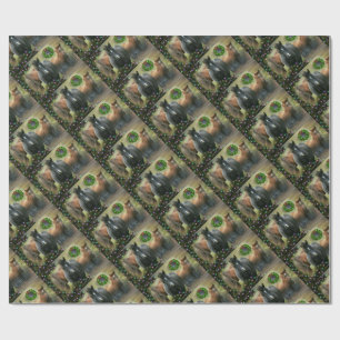 Vackra hästar och Rustic Barn jul Presentpapper