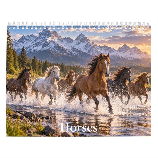 Vackra Hästar Scenisk Hästkalender Kalender (Omslag)
