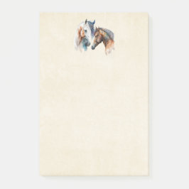 Vackra hästar Western Boho-stil Post-it Block