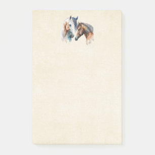 Vackra hästar Western Boho-stil Post-it Block