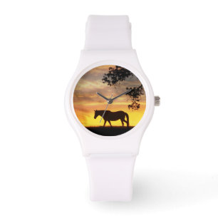 Vackra hästen i Sunset Watch Armbandsur