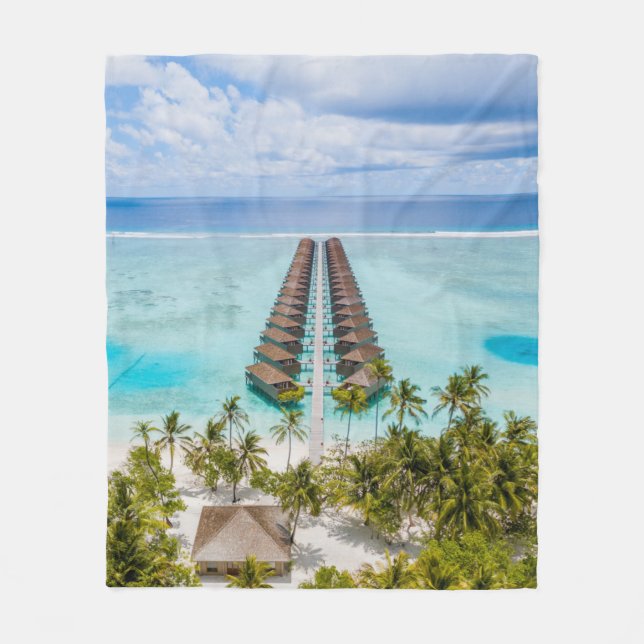 Vackra havskreater fleecefilt (Framsidan)