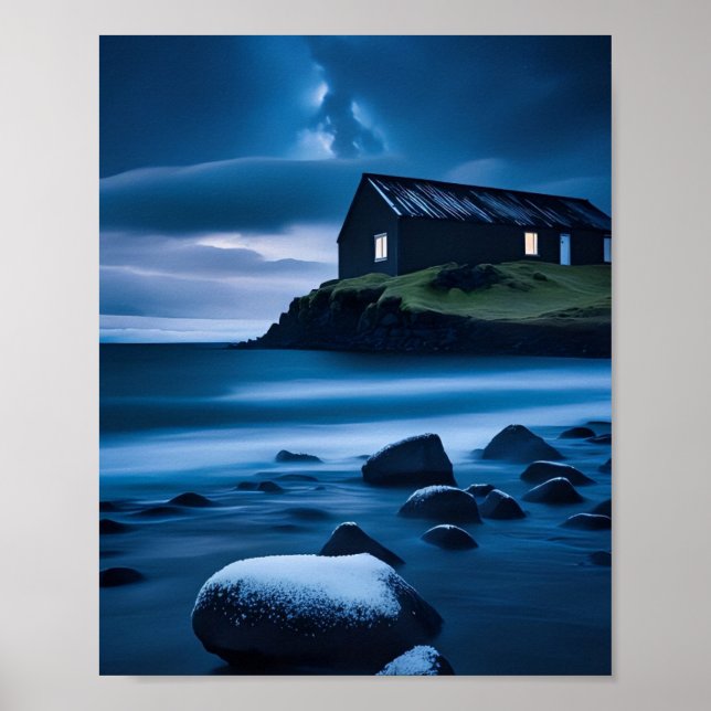 Vackra havsområden eller teckning poster (Framsidan)