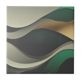 Vackra hemplattor i grönt guld kakelplatta