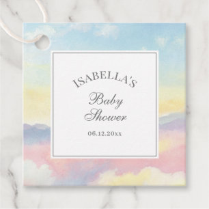 Vackra Himlar och Clouds Baby Shower Tack Gåvor Etiketter