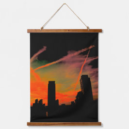 Vackra Himmel Clouds Orange Vatten Torn City