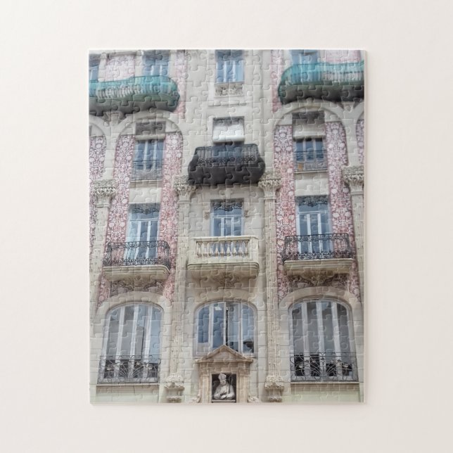 Vackra historiska arkitekturen, Valencia, Spanien Pussel (Vertikal)