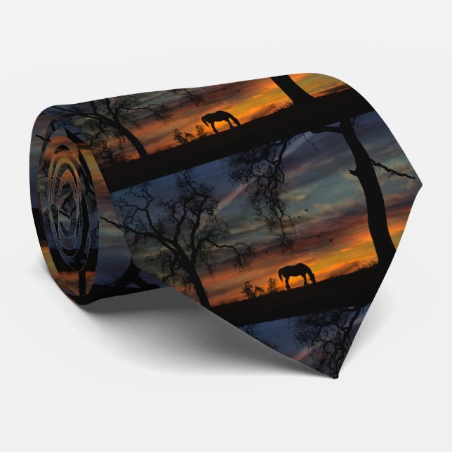 Vackra Horse and Southwest Sunset Tie Slips (Rullad)