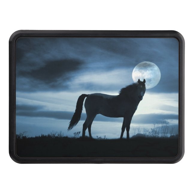 Vackra Horse och Måne Dragkroksskydd (Framsidan)
