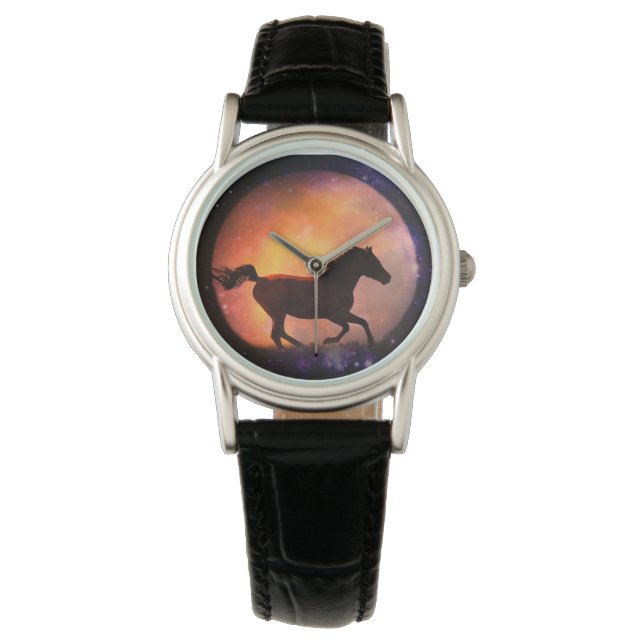 Vackra Horse och Måne Watch Armbandsur (Framsida)