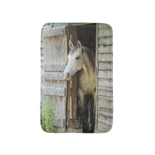 Vackra Horse och Rustic Barn Badrumsmatta