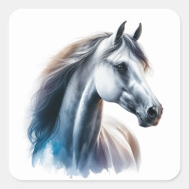 Vackra Horse Stickers Fyrkantigt Klistermärke