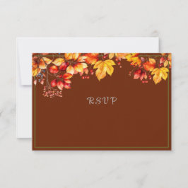 Vackra Höst löv och Berries Hösten Bröllop OSA Kort