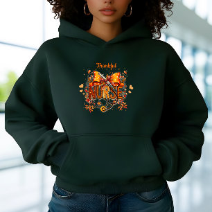 Vackra höstfärger båge tacksam sjuksköterska t shirt