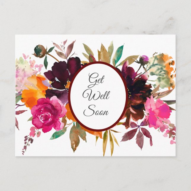 Vackra höstfärger God Jul-kort Vykort (Framsida)