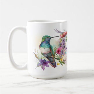 Vackra Humming Bird and Flowers Kaffemugg