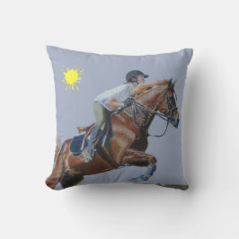 Vackra Hunter Jumper Horse American MoJo Pillow Kudde