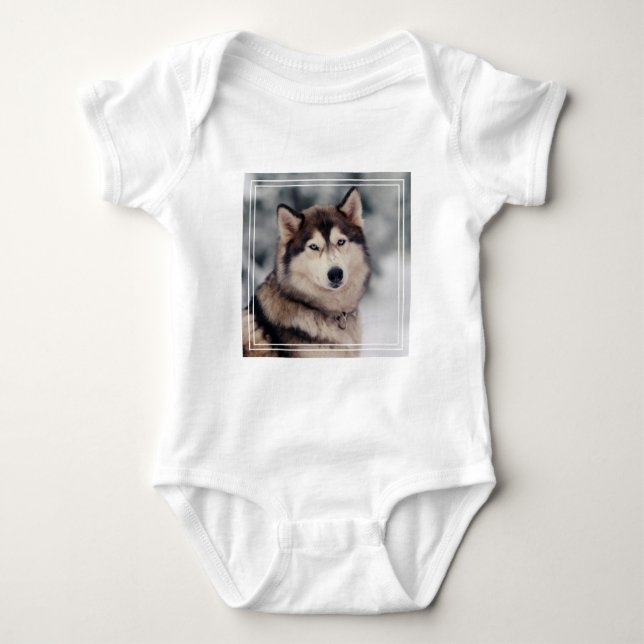 Vackra Husky på utsidan T Shirt (Framsida)