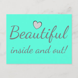 Vackra inuti och ut Cute Quote Turcos Vykort